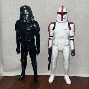 Hasbro 2012 Star Wars LFL Red Clone Trooper 12" Action Figure & Shadow Trooper